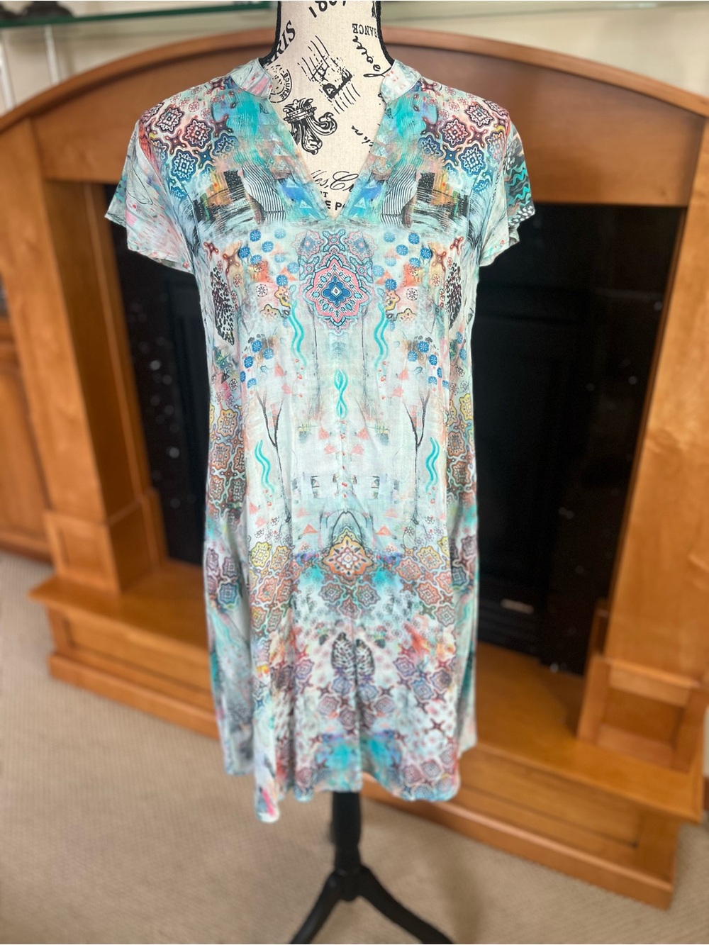 Boho Mosaic Print Dress